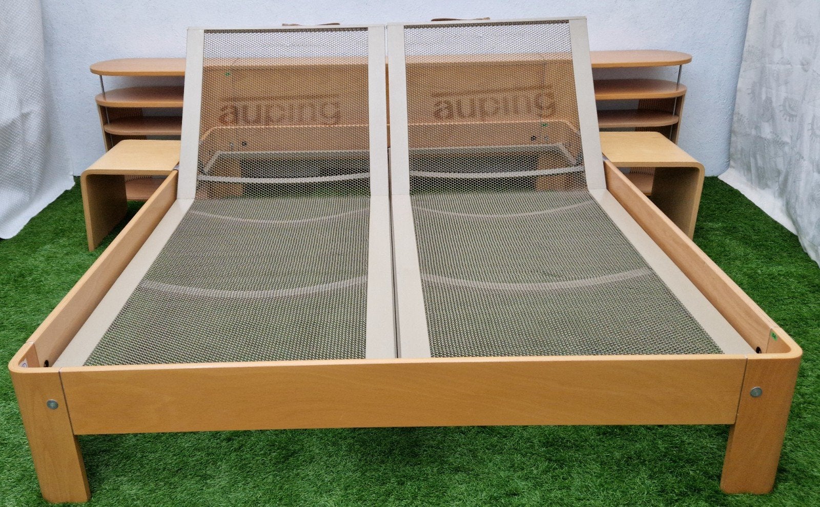 Auping Auronde Bed 180x200cm met Achterwand en Nachtkastjes, Enlèvement ou Envoi, Auping