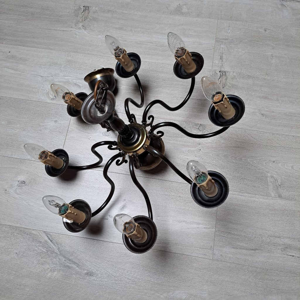 Bronzen luster, Ophalen, Gebruikt, Metaal