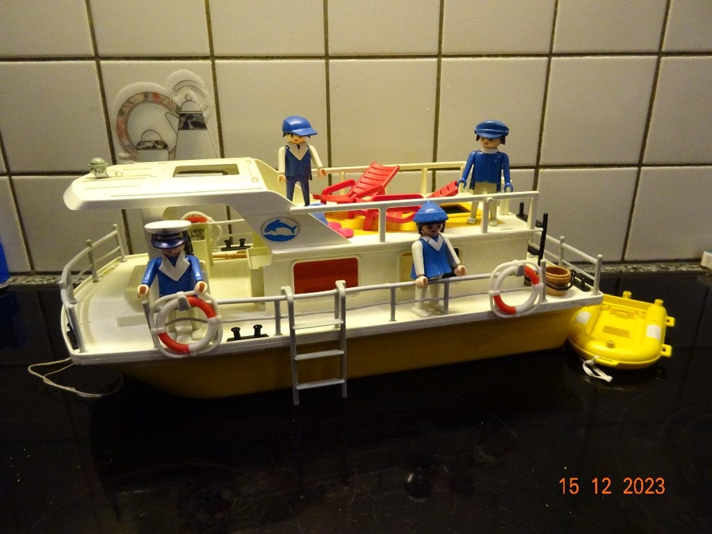 Playmobil Plezierboot – 3540, grote boot met popjes*VINTAGE*, Ophalen of Verzenden