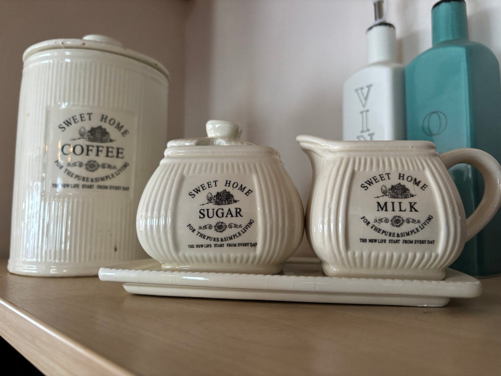 Servies sweet home, Ophalen, Zo goed als nieuw, Keramiek, Bord(en)