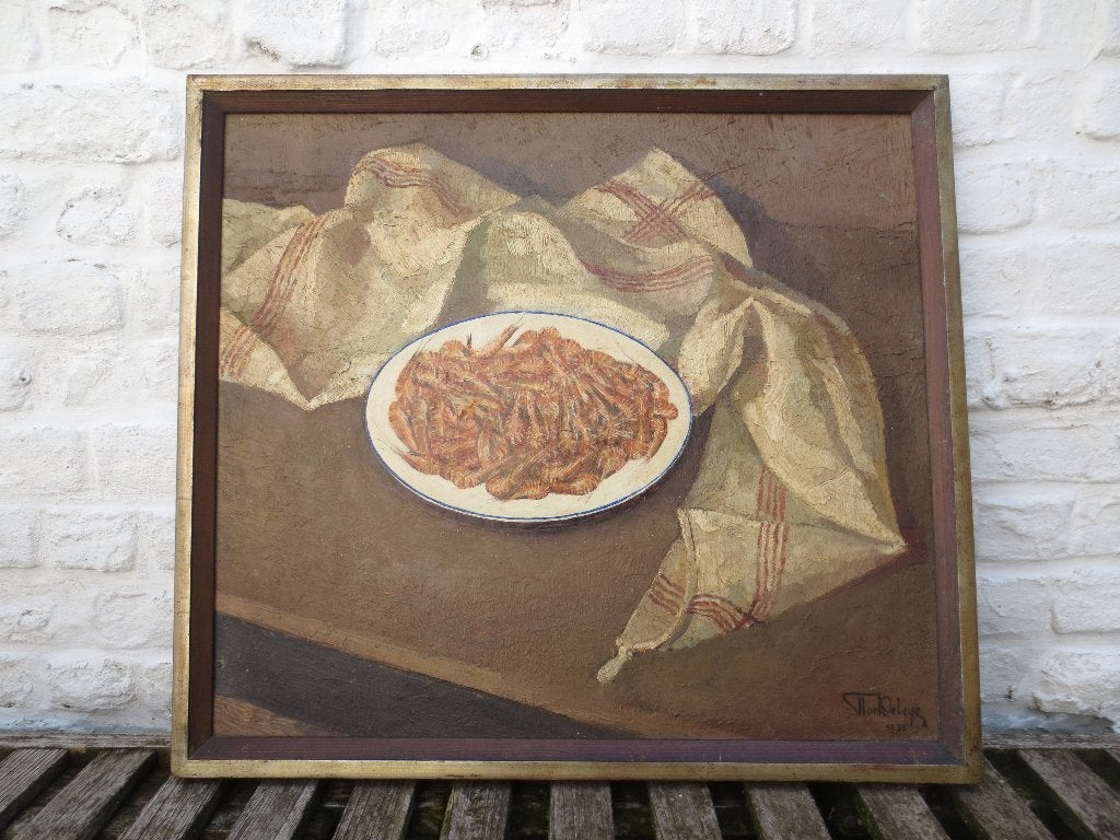 1930 SCHILDERIJ FLOR DELEYE ST AMANDSBERG GENT 1907-ZIEN, Antiek en Kunst, Kunst | Schilderijen | Klassiek, Ophalen, Gedateerd