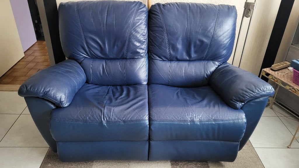 salon en cuir, Maison & Meubles, Relax, 150 cm ou plus, Enlèvement, Utilisé