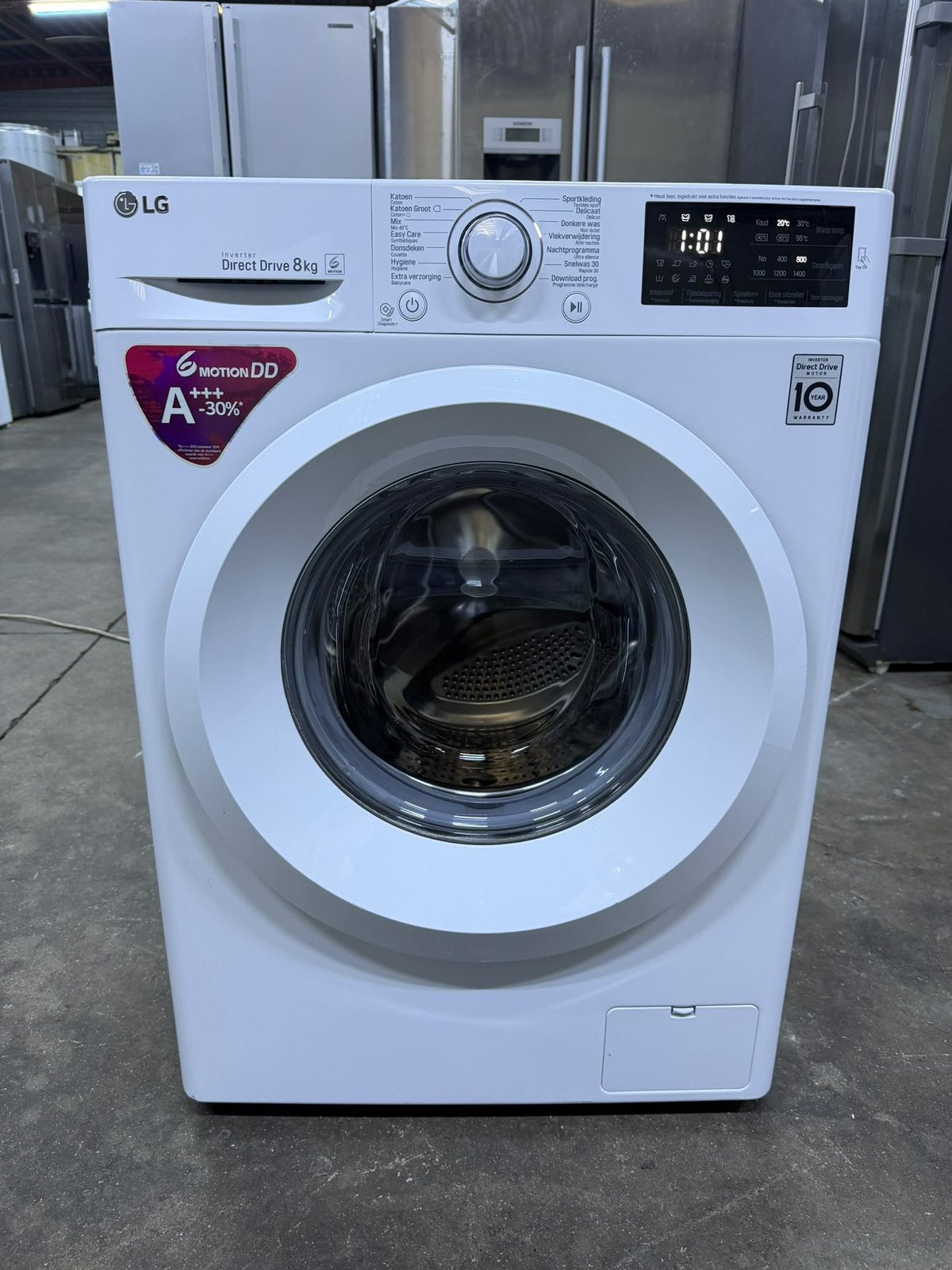 Wasmachine Lg A+++ 8 kg met GARANTIE, Electroménager, Enlèvement, Comme neuf