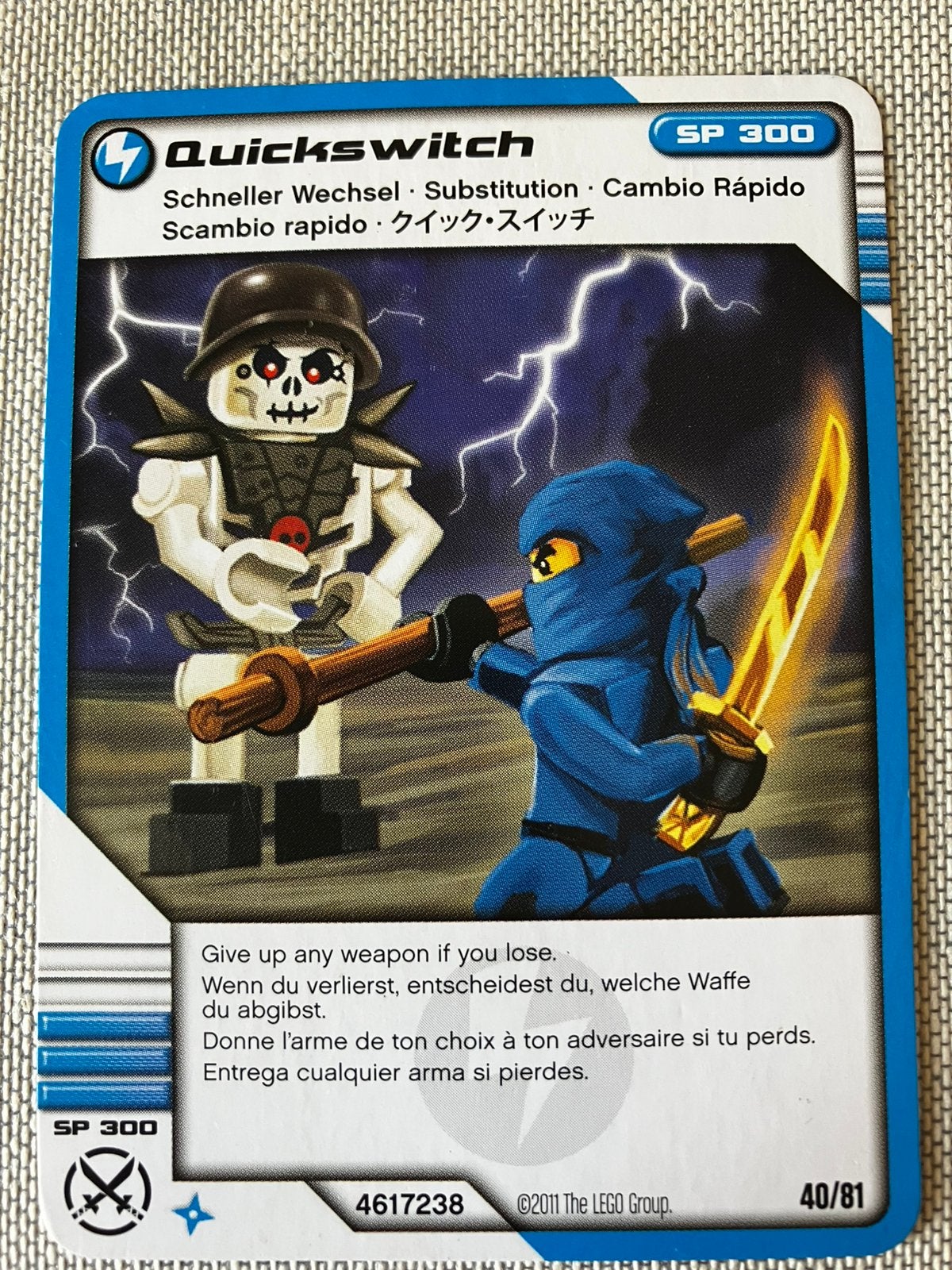 LEGO-kaart NINJAGO QUICKSWITCH., Ophalen of Verzenden, Zo goed als nieuw