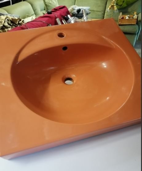 2 x vintage wastafel lavabo carneool studio Design stukprijs, Ophalen, Huis en Inrichting