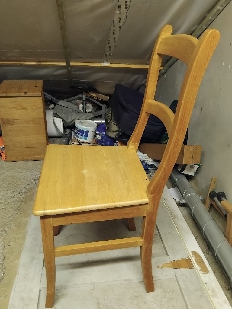 Chaises en chaîne massif pour salle à manger, Maison & Meubles, Chaises, Enlèvement, Utilisé, Bois, Cinq, Six Chaises ou plus