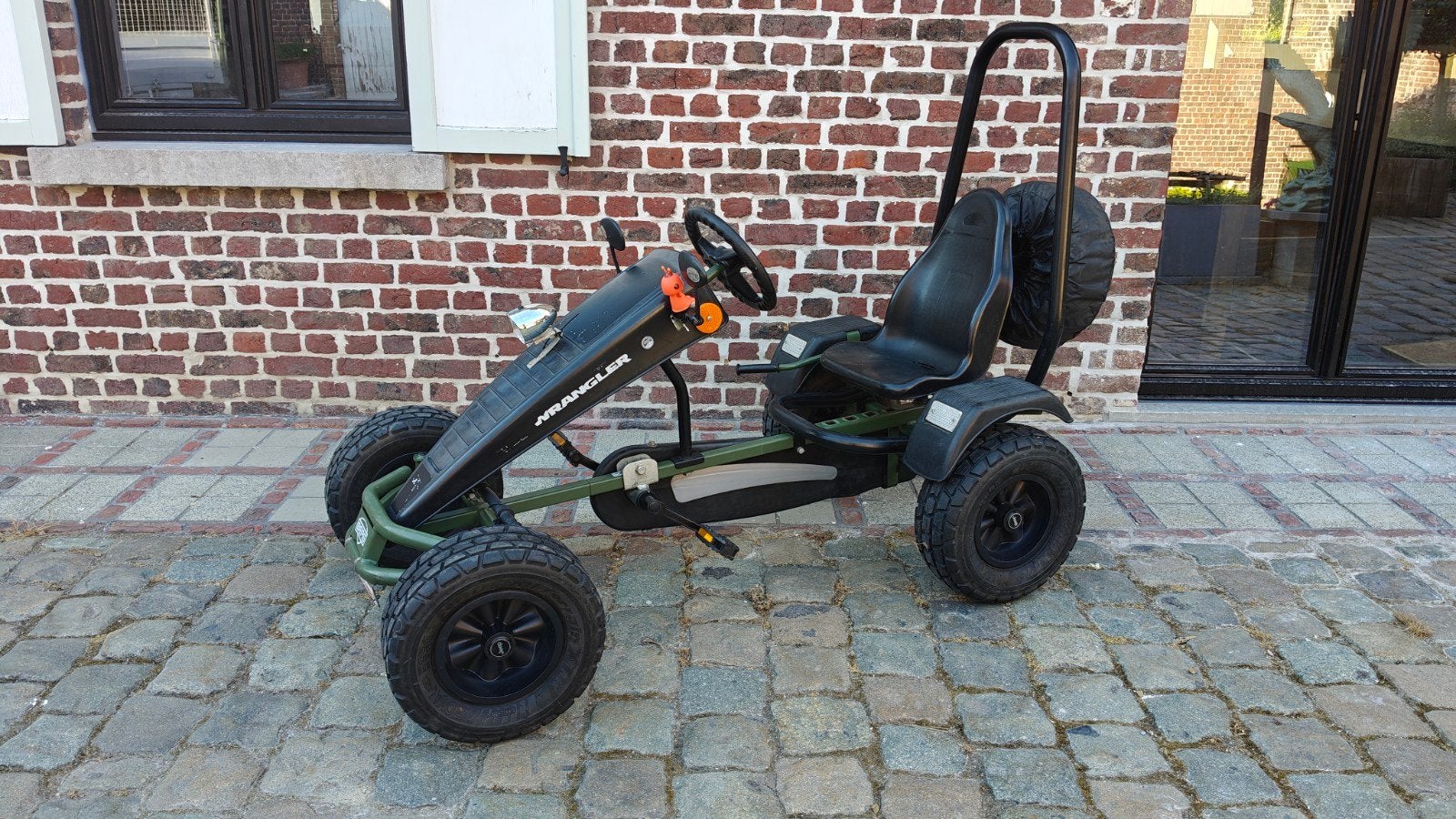 Gocart Berg XL Jeep met reservewiel en rolbeugel, Ophalen, Berg