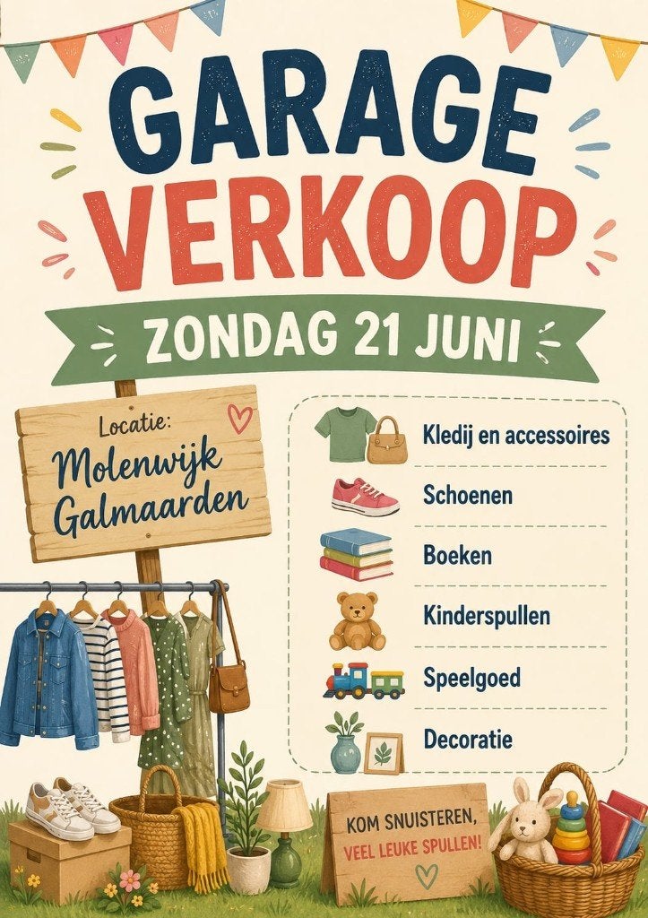 Gratis garageverkoop Pajottegem 21 Juni Molenwijk, Divers, Lots de brocante, Enlèvement, Comme neuf