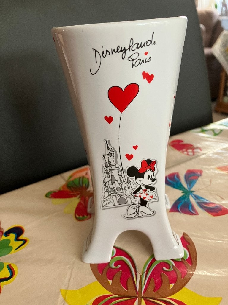 Disneyland parijs mok - eiffeltoren, Ophalen of Verzenden, Mickey Mouse, Zo goed als nieuw, Servies