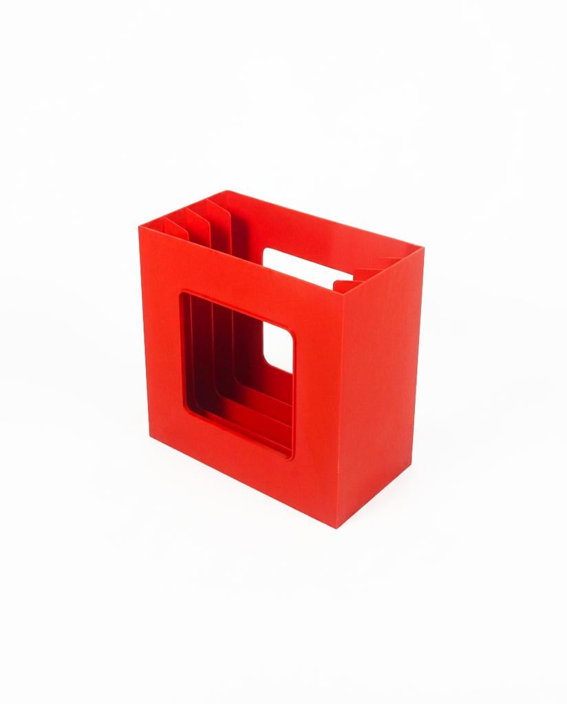 Porte-vinyle/bac à disques Vintage Wittner rouge, Collections, Rétro, Audio et Vidéo, Enlèvement ou Envoi