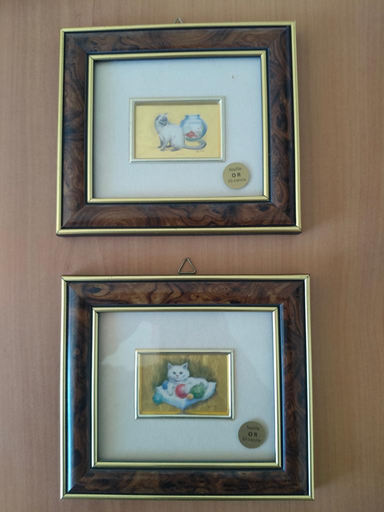 Tableaux en feuille d'or 23 carats