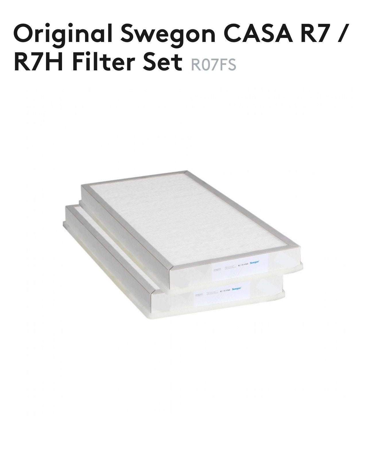 Set de filtres Swegon CASA R7/R7H R07FS, Enlèvement ou Envoi, Neuf