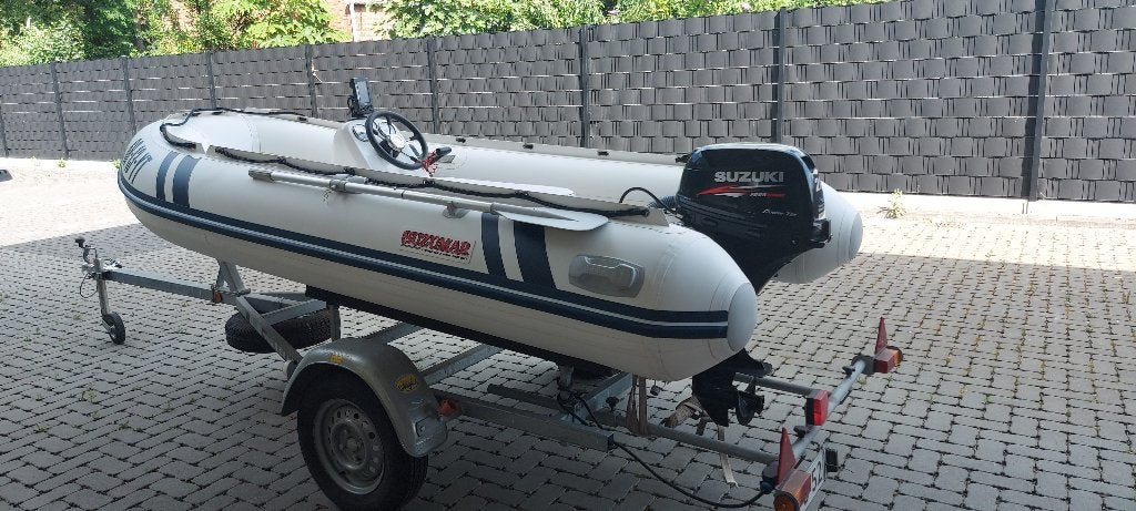 Suzumar 350 avec Suzuki 20cv, Suzumar, Console de direction, Enlèvement, Moteur hors-bord
