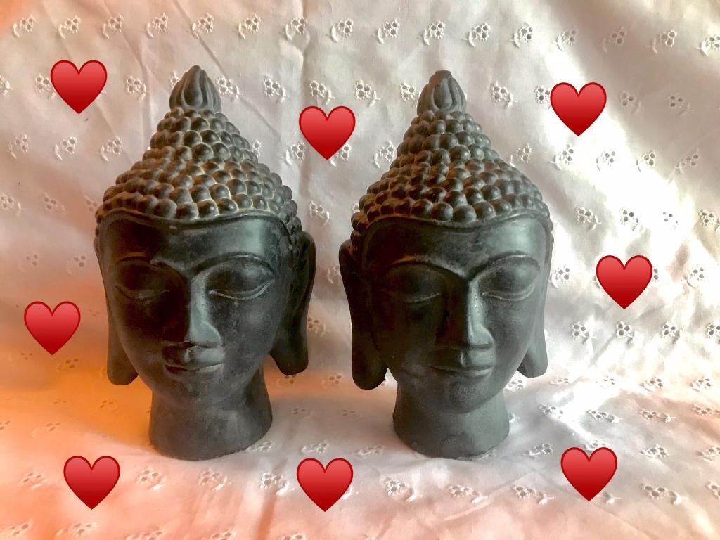 Splendide Paires de têtes de Bouddha décoratives️️️️️️️♥️✅♥️, Enlèvement ou Envoi, Comme neuf