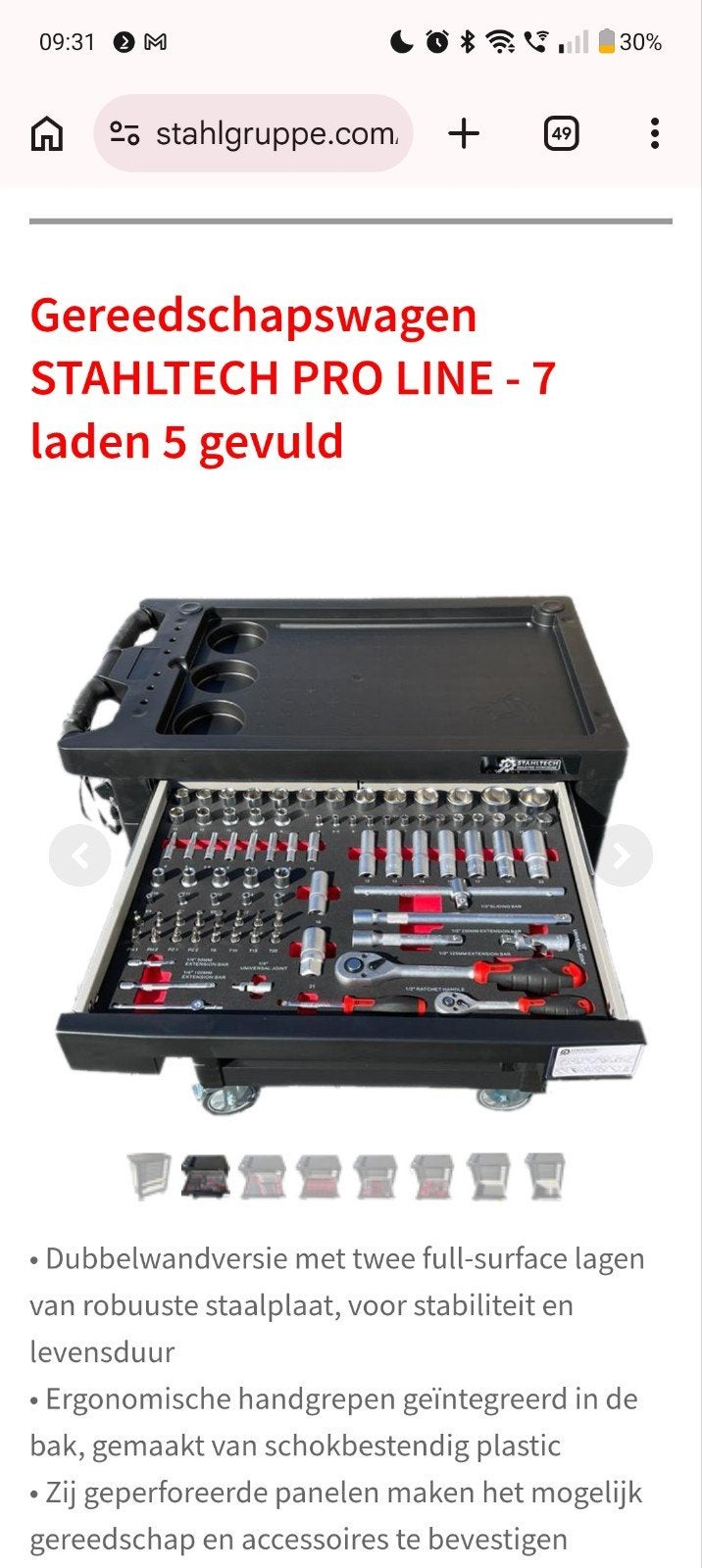Stahltech wagen  compleet, Enlèvement, Remplie