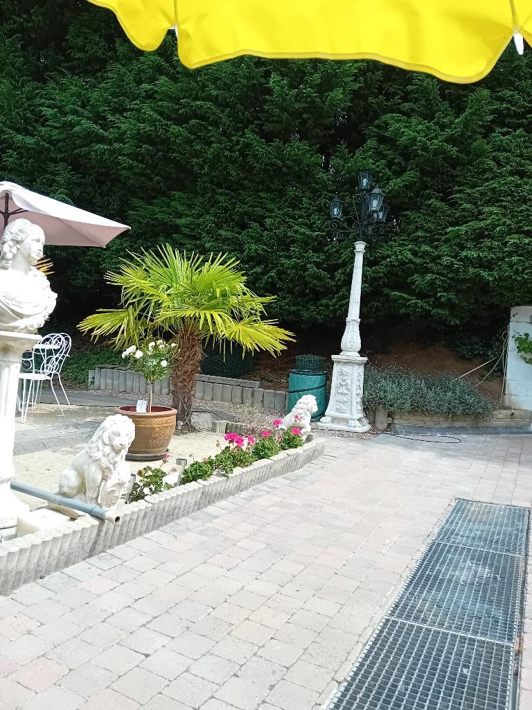 Te koop twee ligzetels met bij past kussen, Tuin en Terras, Ophalen, Gebruikt, Hout, Verstelbaar