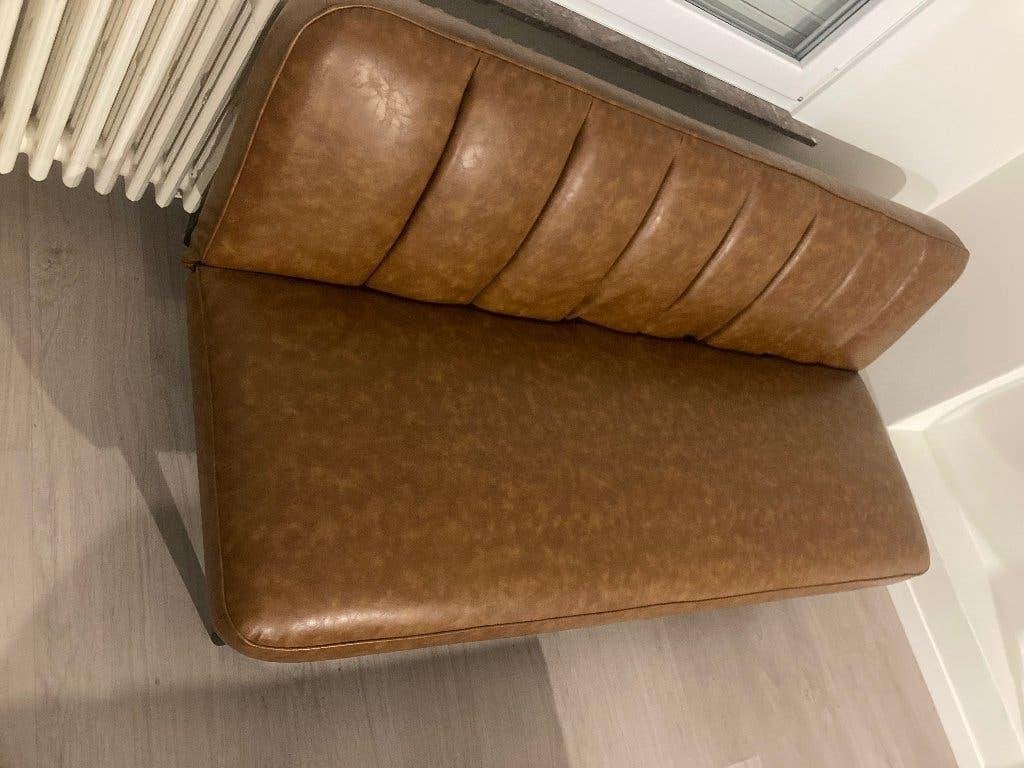 Zetel / Slaapbank / Zetelbed, Enlèvement, Comme neuf, Brun