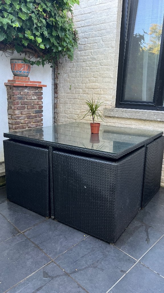 Table de jardin, Jardin & Terrasse, Table à dinner, Utilisé, Autres matériaux, Sets de jardin