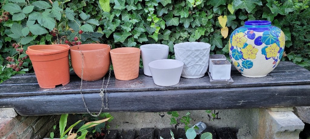 bloempotten, allerhande maten, recente en vintage, Tuin en Terras, Ophalen, Gebruikt, Rond, Binnen