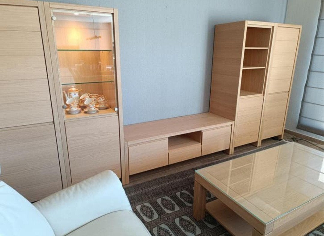 Kwalitatieve kasten, salontafel, tv-kast in eik naturel, Ophalen