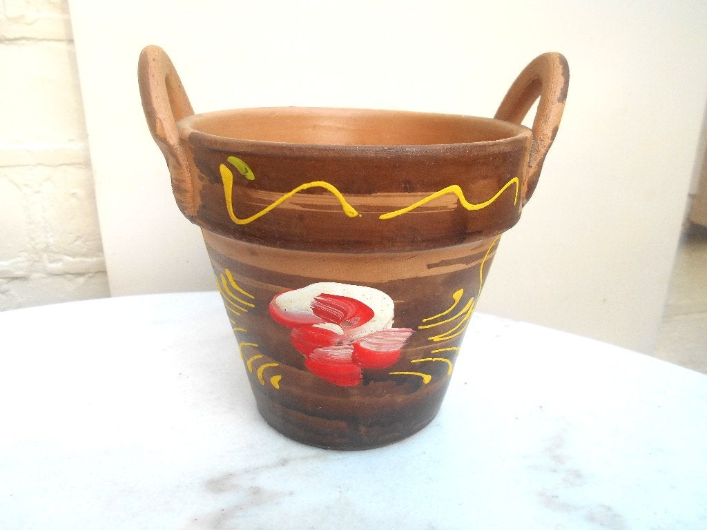 cache pot en terre cuite, Enlèvement ou Envoi, Moins de 25 cm, Poterie, Comme neuf