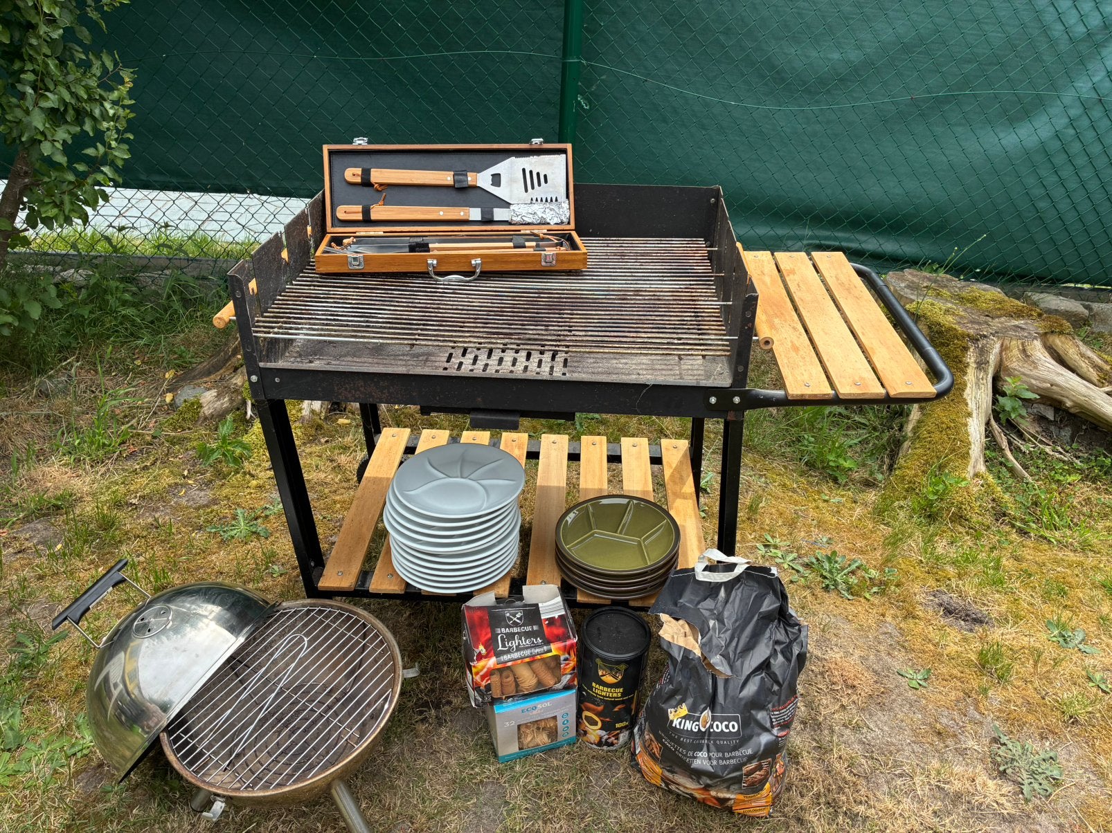 Bbq set, Tuin en Terras, Ophalen, Gebruikt