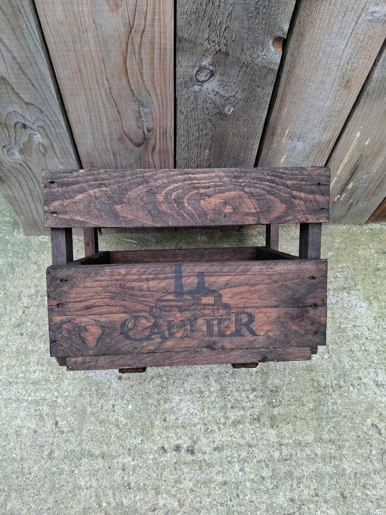 Bac en bois " Brasserie Caulier" 2 pcs, Ophalen, Gebruikt, Grenenhout