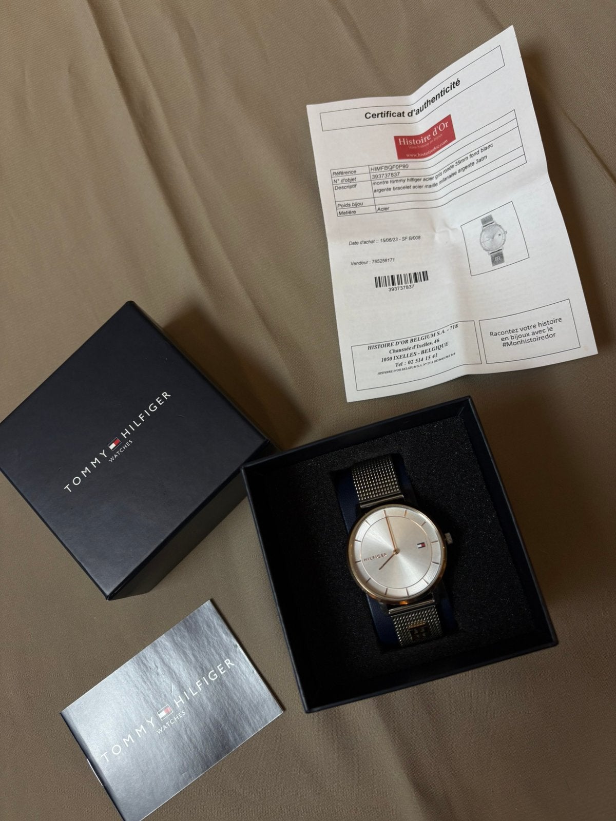 Tommy Hilfiger herenhorloge in grijs staal, 35 mm, Overige merken, Staal, Staal, Polshorloge