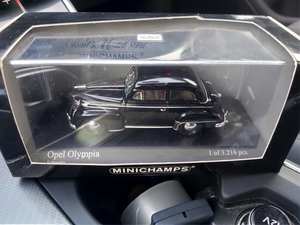 Minichamps Opel Olympia noir de 1952 1/43, Ophalen of Verzenden, Nieuw, Auto, MiniChamps