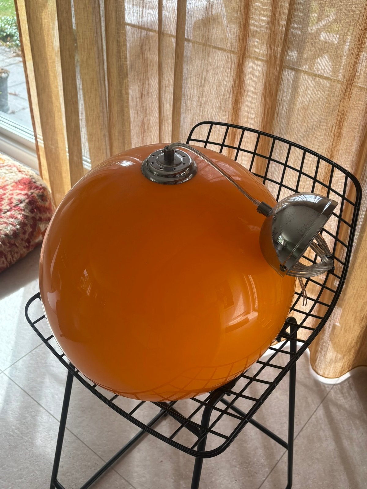 Oranje hanglamp, Ophalen, Zo goed als nieuw, Oranje, Hanglamp
