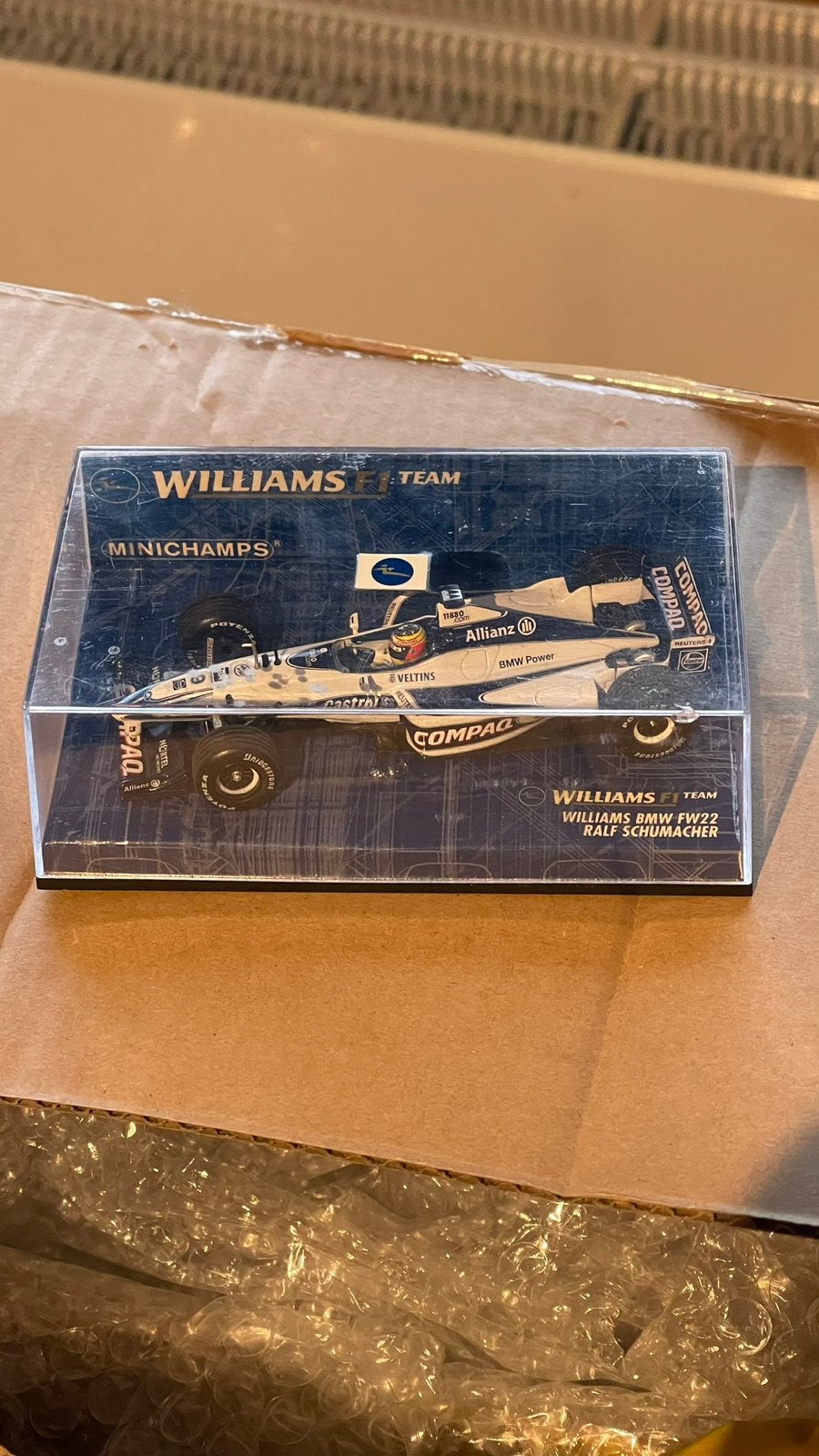 Bmw 1/43 f1 williams. Schumacher., Ophalen of Verzenden, Zo goed als nieuw, Auto, MiniChamps