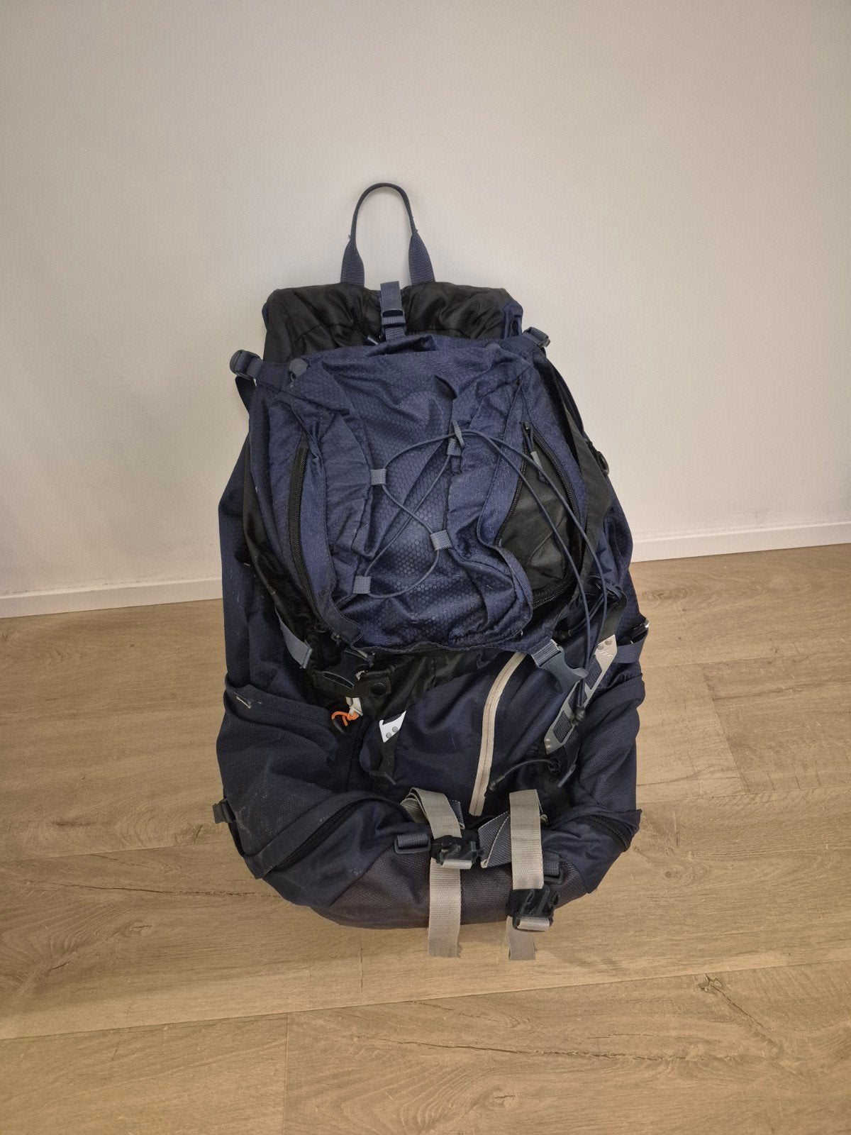 Trekkersrugzak (blauw)/hiking rugzak, 40 cm of meer, Gebruikt, Trekking, 60 cm of meer