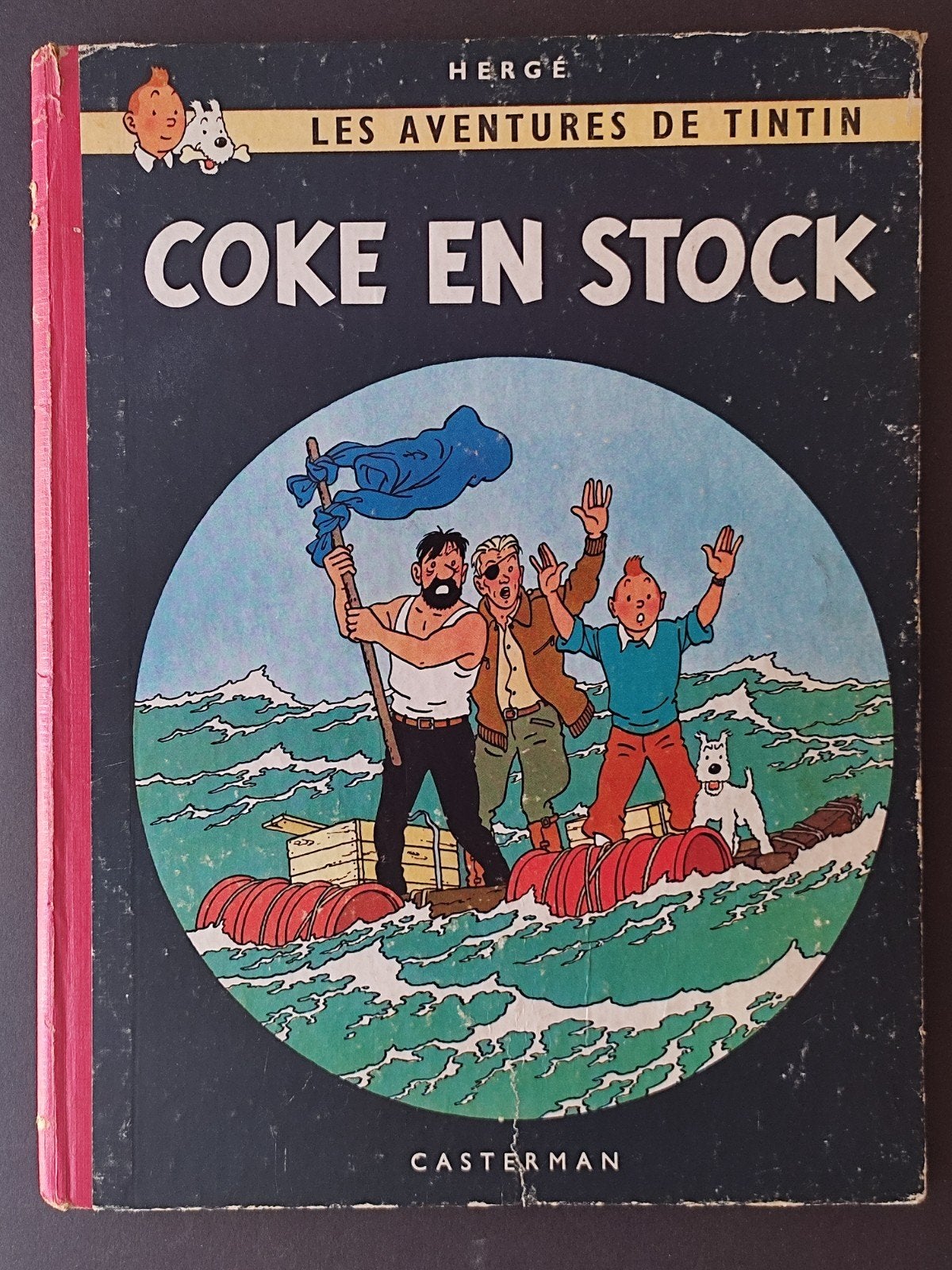 Tintin - COKE EN STOCK - eerste druk 1958 (B24) Casterman, Boeken, Stripverhalen, Gelezen, Eén stripboek, Ophalen of Verzenden