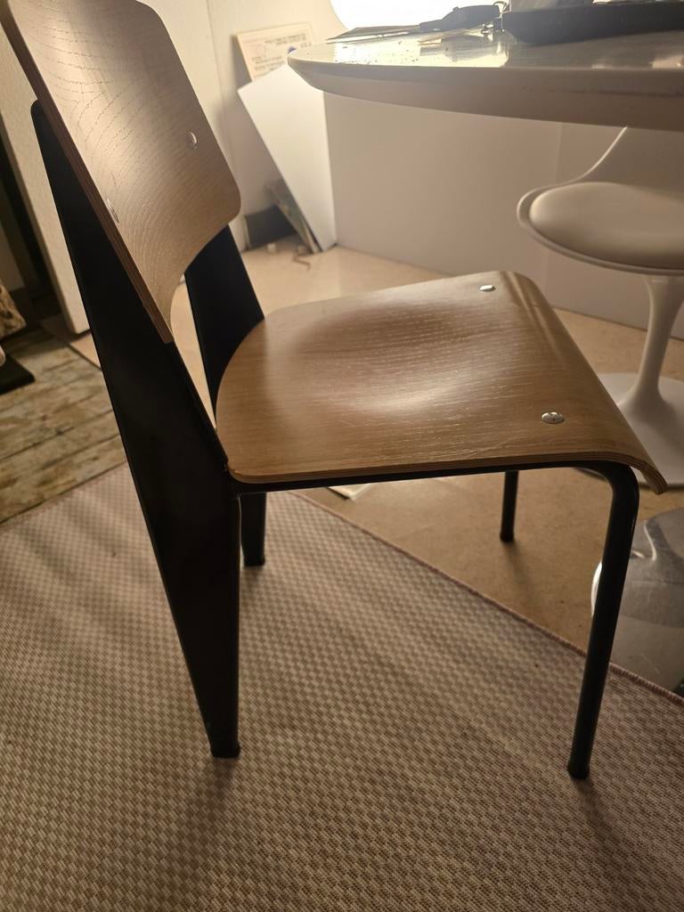Prouve jeansstoel #Lecorbusier # eames #Jacopson #, Ophalen, Gebruikt, Zwart, Vier