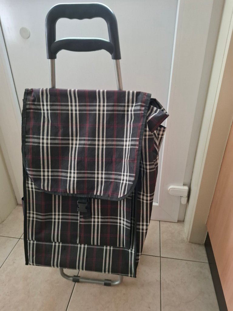 Boodschappentrolley, Handtassen en Accessoires, Tassen | Reistassen en Weekendtassen, Ophalen, Gebruikt, Overige kleuren, Wieltjes