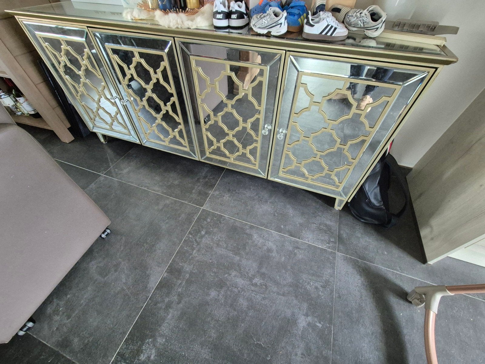 Dressoir, tv kast salontafel en bijzettafel, Huis en Inrichting, Ophalen, Gebruikt, Glas, Arabische stijl