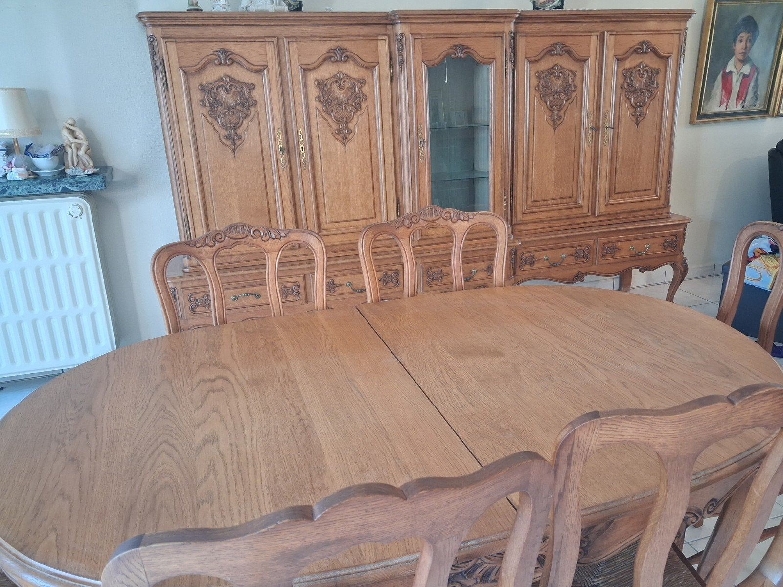 antieke eetkamer, Ophalen