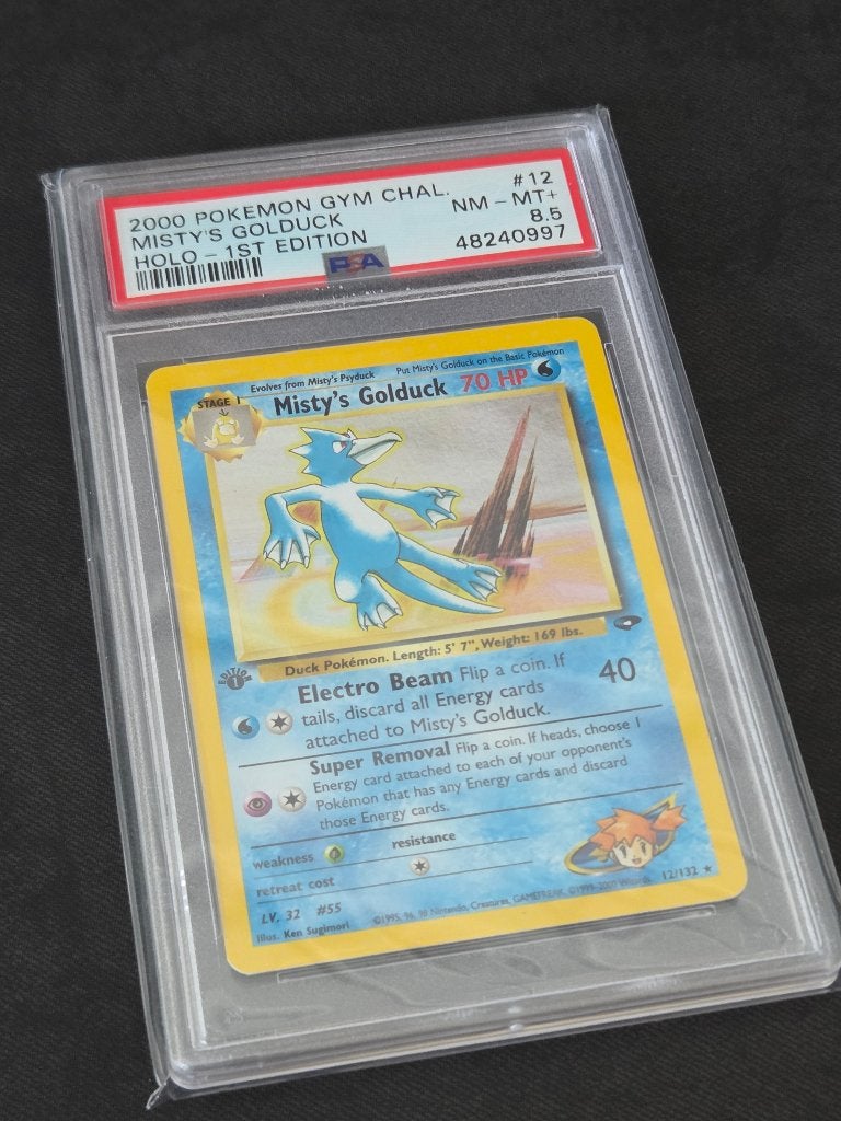 Misty's Golduck 1st edition PSA 8.5 - Gym Challenge, Ophalen, Nieuw, Losse kaart, Foil