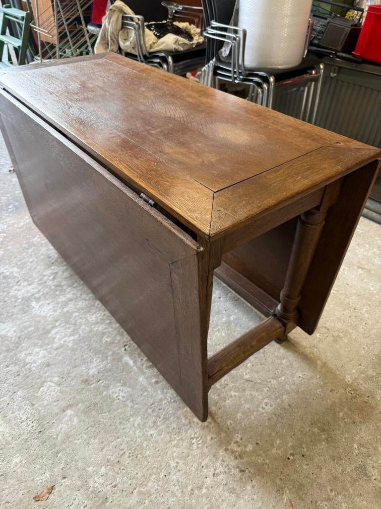 Antieke eiken vouwtafel, Ophalen