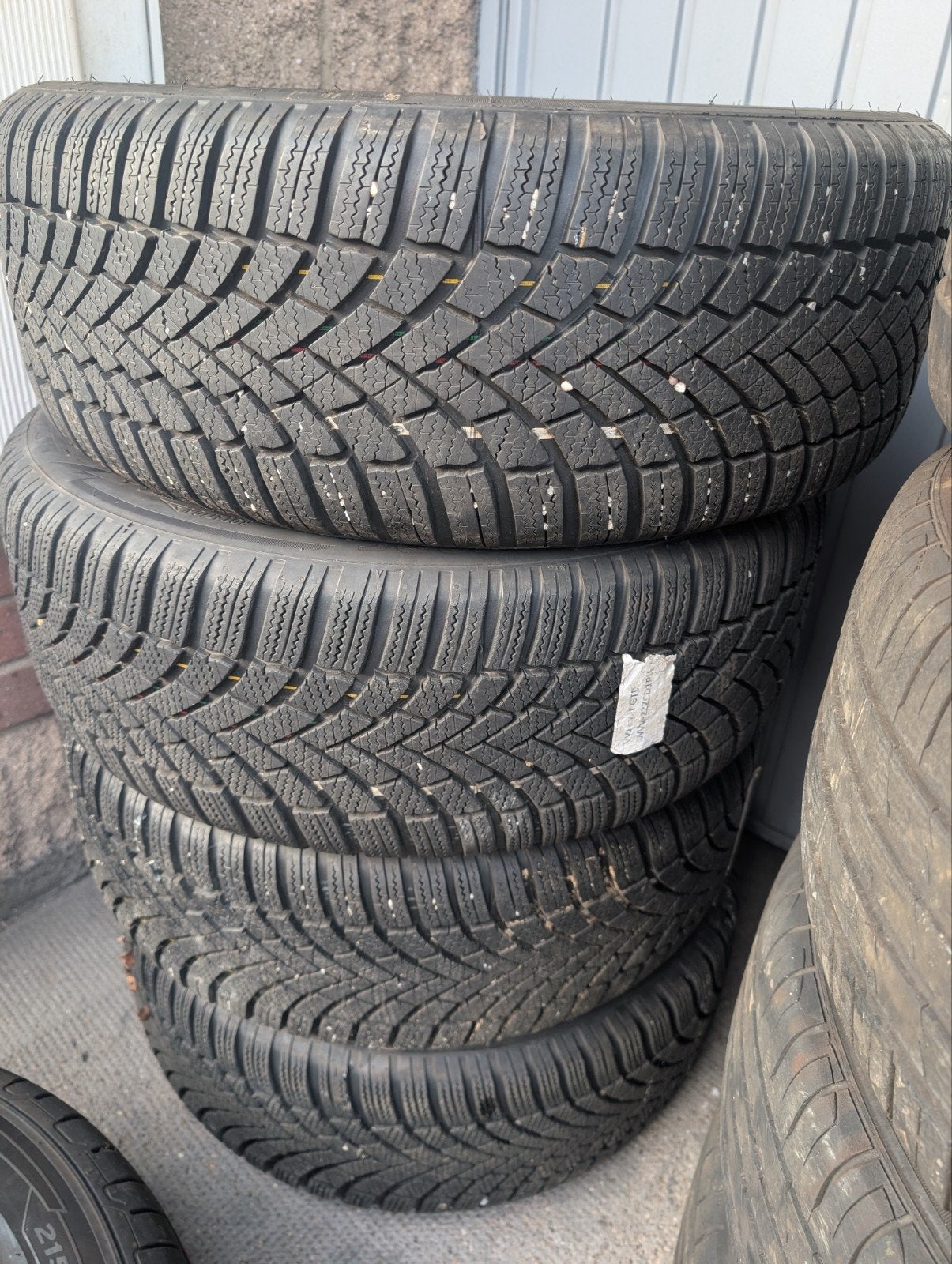 4 jante alu golf 8 pneu hiver 205 50 17, Gebruikt, Banden en Velgen, 17 inch, Personenwagen