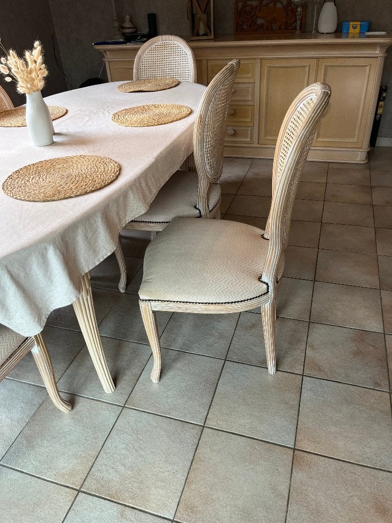 chaise en chêne cerusé, Maison & Meubles, Enlèvement, Utilisé, Bois, Cinq, Six Chaises ou plus