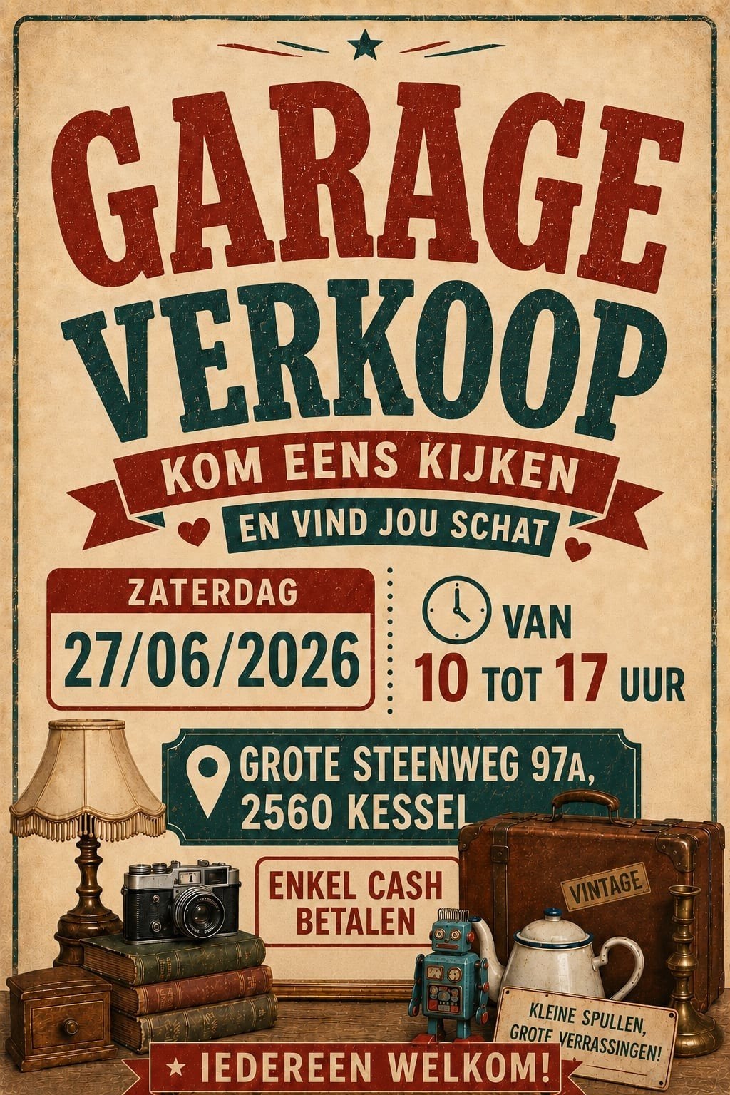 Garage verkoop, Divers, Lots de brocante, Enlèvement, Utilisé