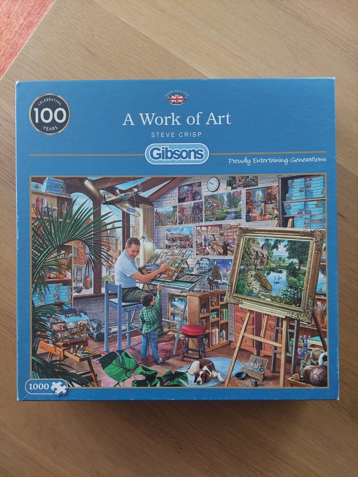 puzzel 1000 st - Gibsons - A work of art, Ophalen of Verzenden, 500 t/m 1500 stukjes, Zo goed als nieuw, Legpuzzel