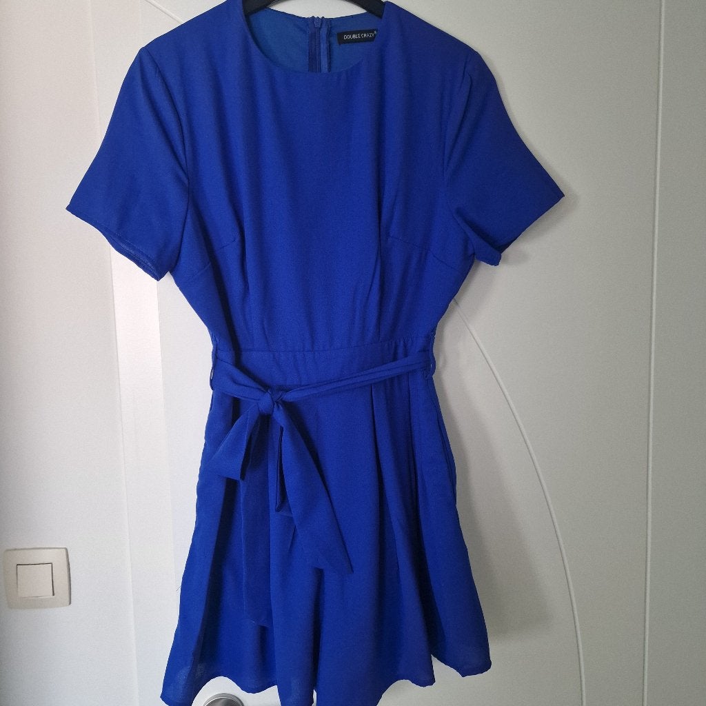 Blauwe playsuit Double Crazy S, Kleding | Dames, Jumpsuits, Nieuw, Maat 36 (S), Blauw, Ophalen of Verzenden