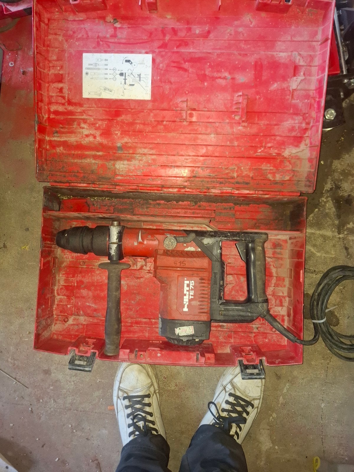 Hilti  boormachine+pikeur, Doe-het-zelf en Bouw, Ophalen of Verzenden, Boormachine