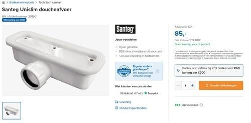 Sifon inloopdouche Balmani  Nieuw!, Ophalen of Verzenden, Nieuw, Douche
