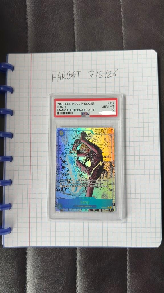 Sanji Manga PSA10, Hobby en Vrije tijd, Ophalen of Verzenden, Nieuw, Losse kaart
