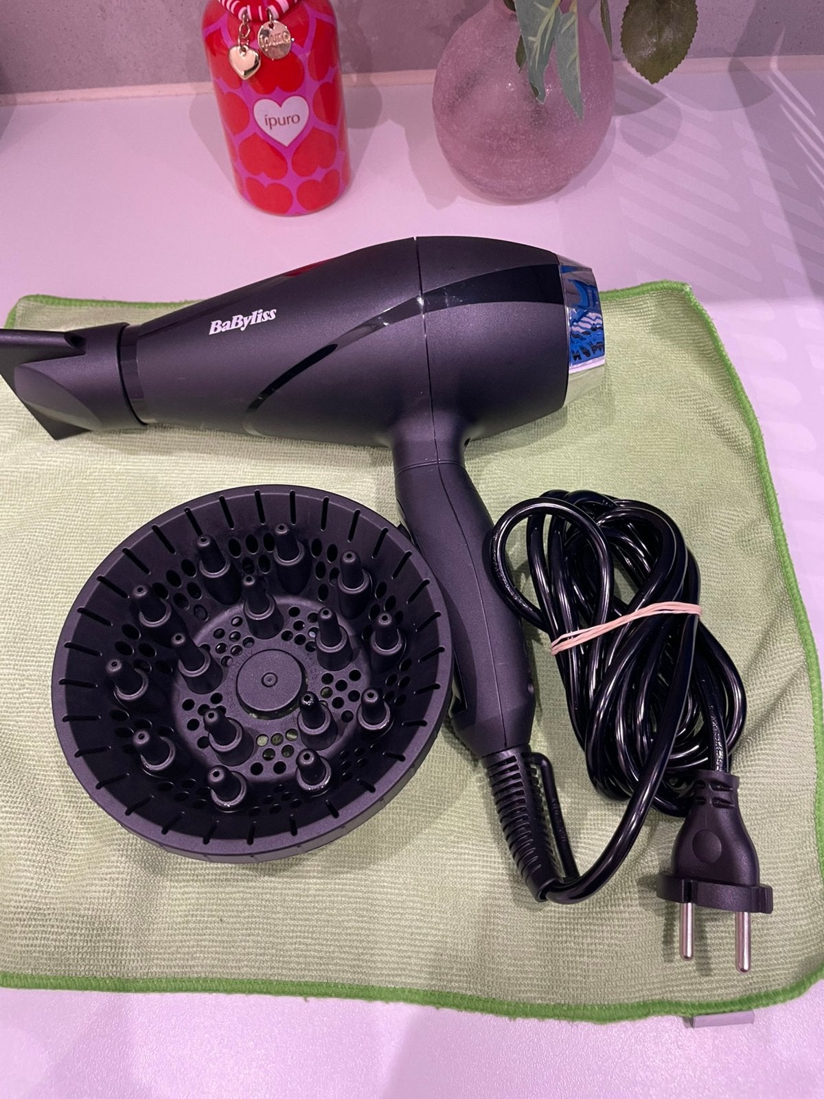 Sèche cheveux BaByliss Shine Pro +diffuseur, Enlèvement, Comme neuf, Sèche-cheveux