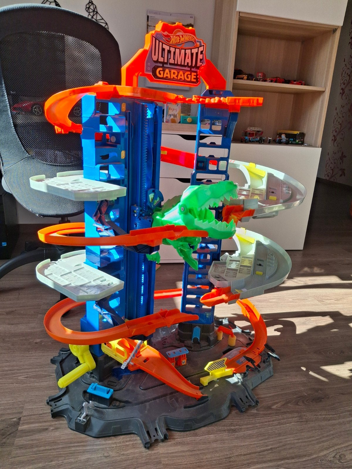 garage hot wheels, Enlèvement, Comme neuf, Circuit, Hot Wheels