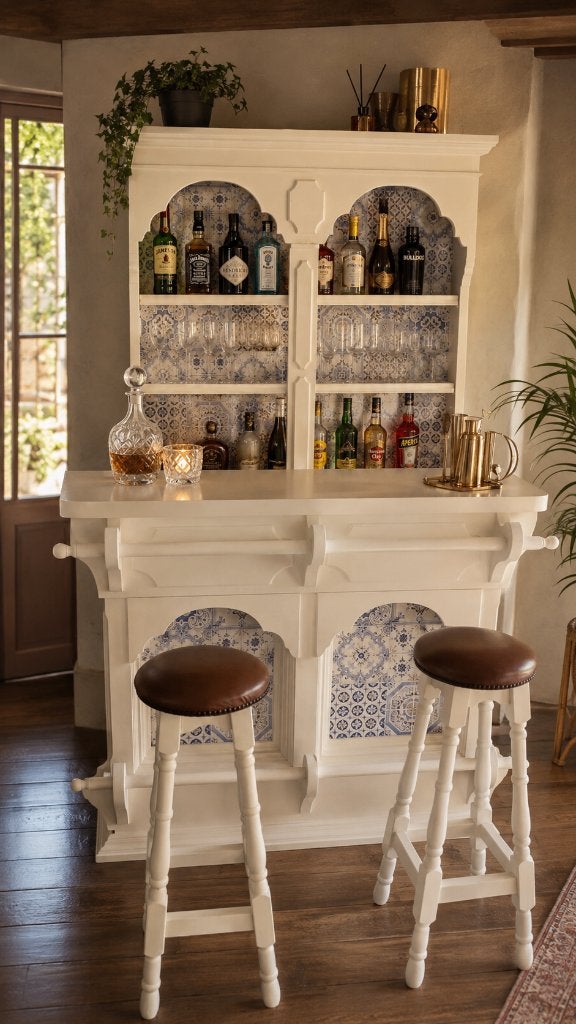 unieke bar vintage mancave poolhouse, Huis en Inrichting, Barren, Ophalen, Gebruikt, Inclusief barstoelen